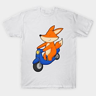Fox as Biker with Scooter T-Shirt
